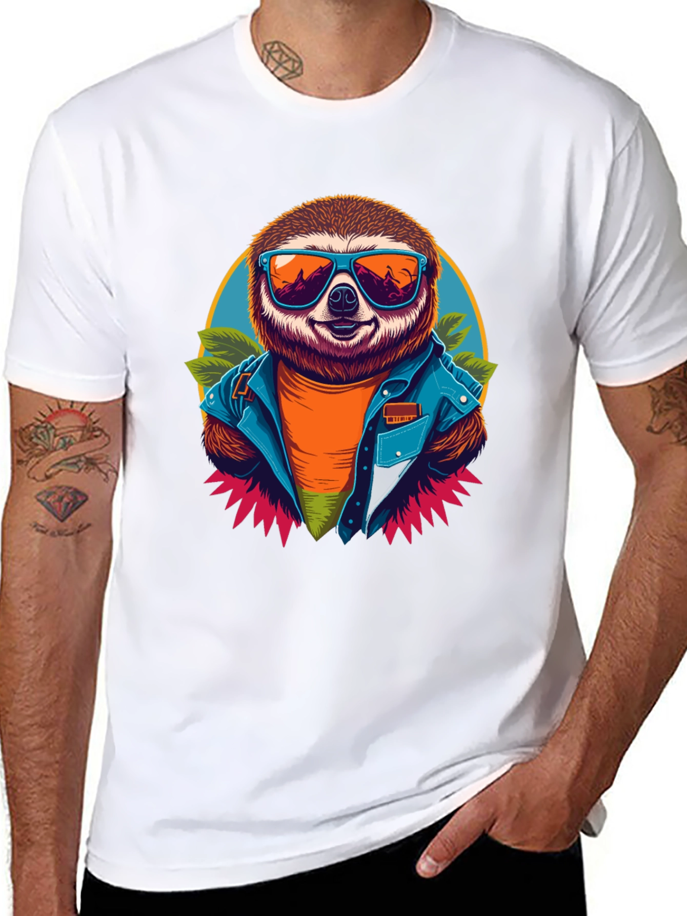 Cool Sloth Graphic Tee - Trendy Animal Shirt