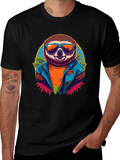 Cool Sloth Graphic Tee - Trendy Animal Shirt