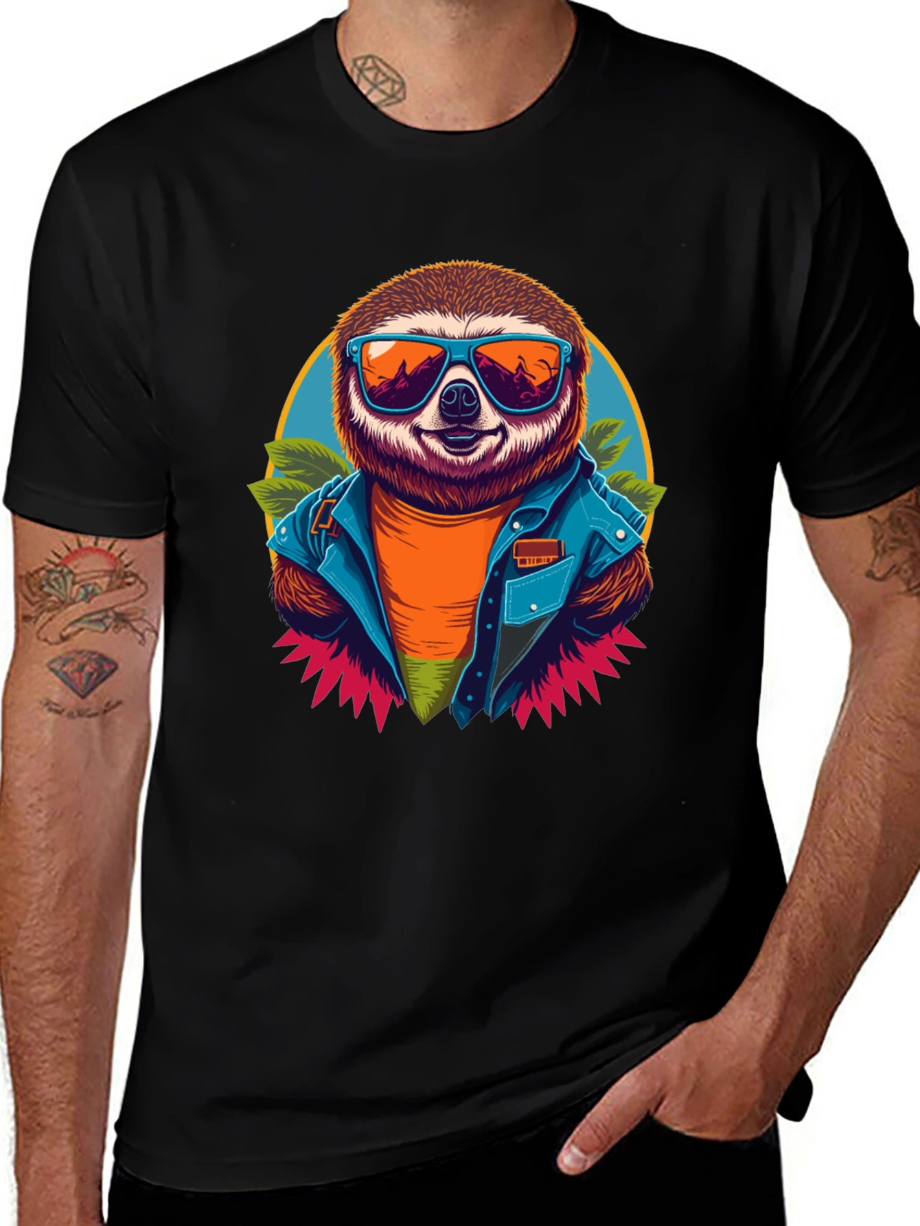Cool Sloth Graphic Tee - Trendy Animal Shirt
