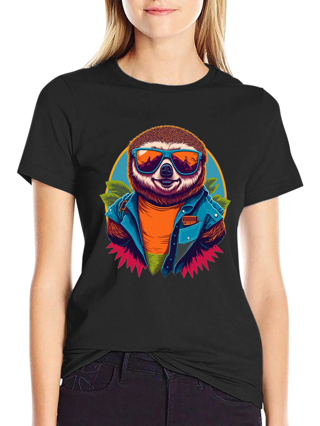 Cool Sloth Graphic Tee - Trendy Animal Shirt