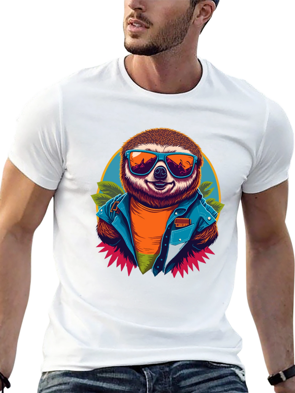 Cool Sloth Graphic Tee - Trendy Animal Shirt