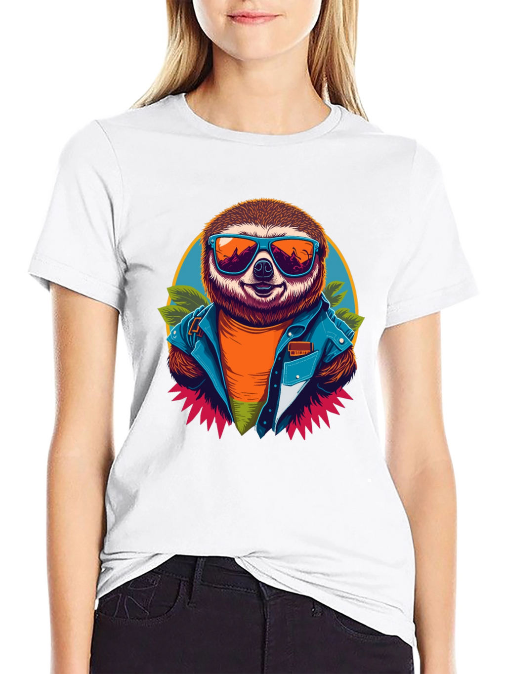 Cool Sloth Graphic Tee - Trendy Animal Shirt