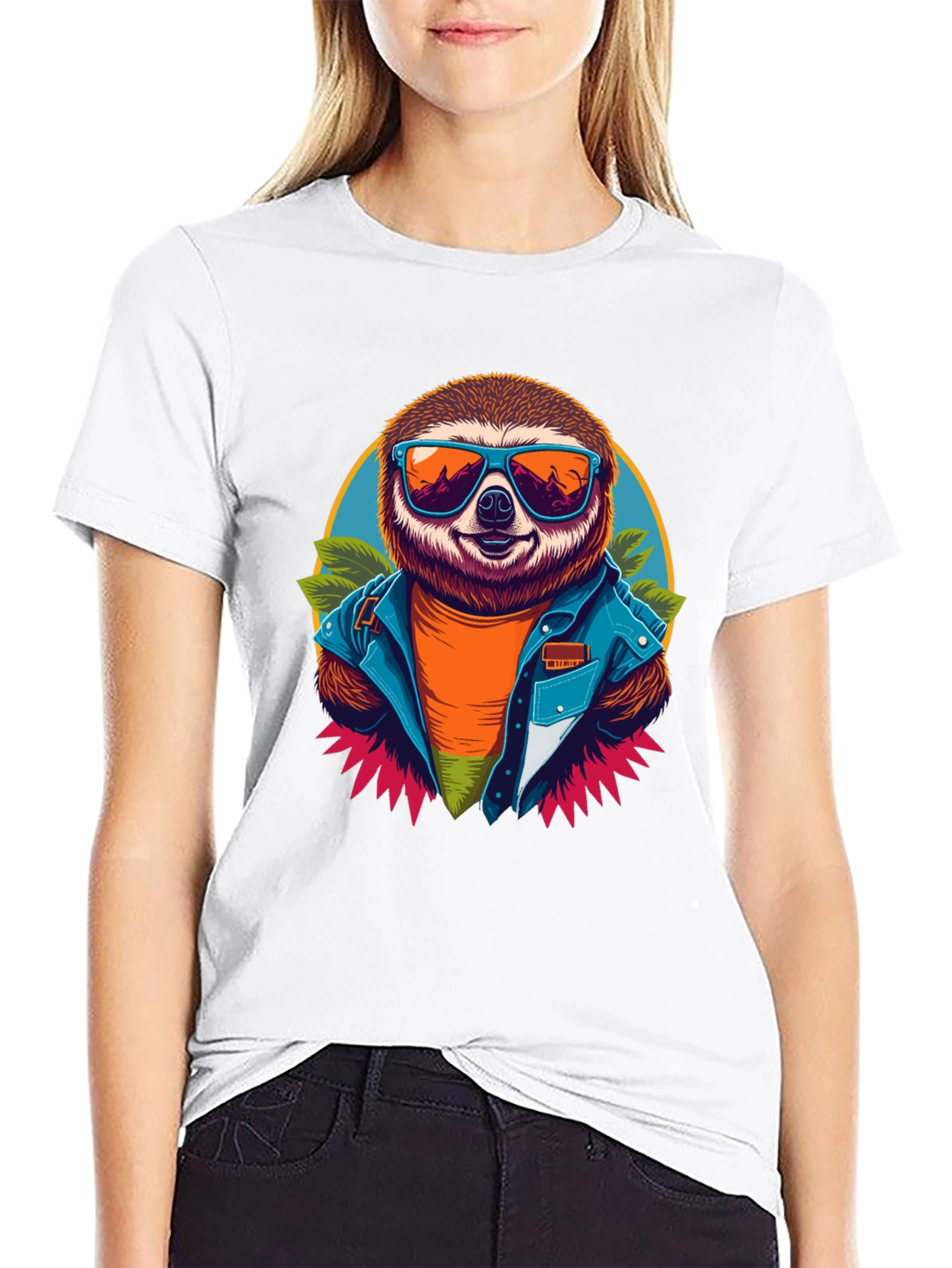 Cool Sloth Graphic Tee - Trendy Animal Shirt