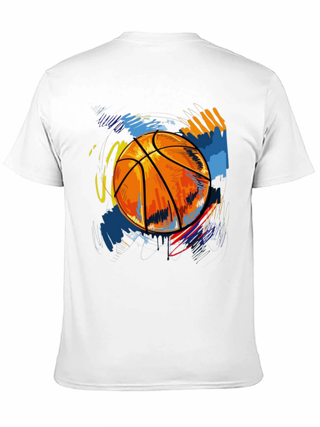 Basketball Graphic Print Tee - Black