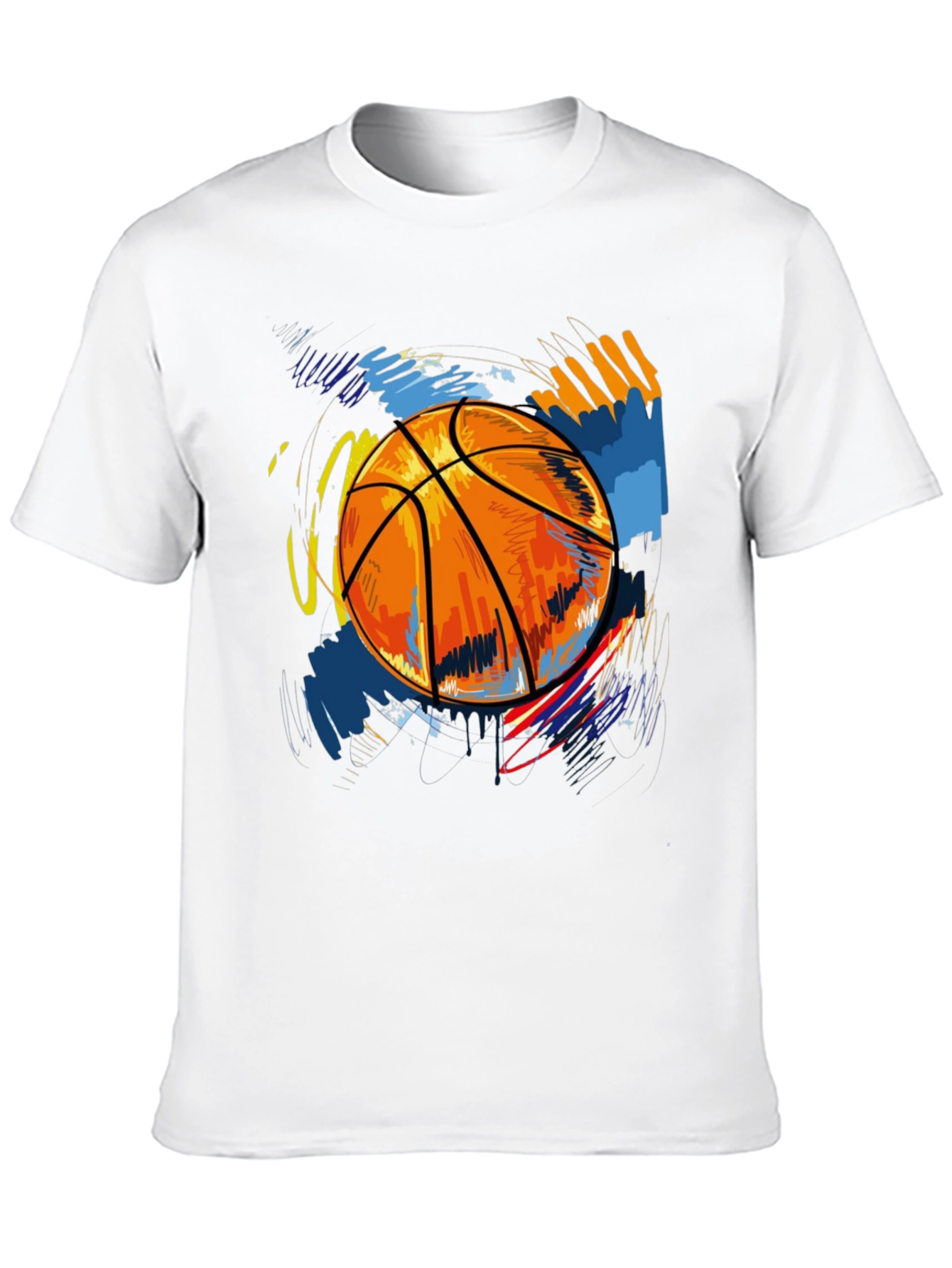 Basketball Graphic Print Tee - Black
