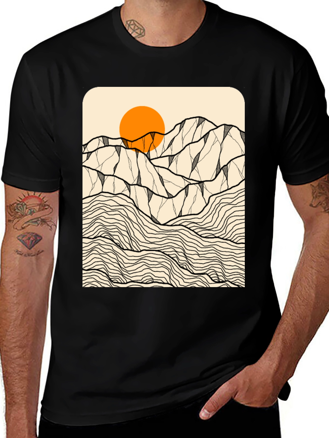 Mountainscape Graphic Tee - Nature Inspired Design