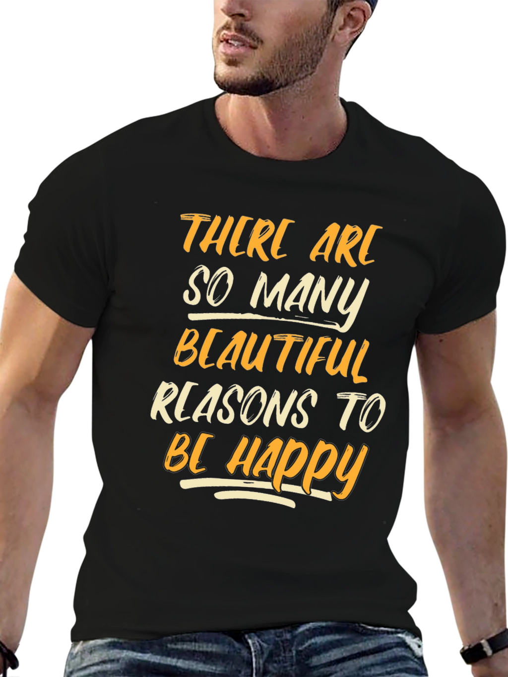 Be Happy T-Shirt - Inspirational Graphic Tee