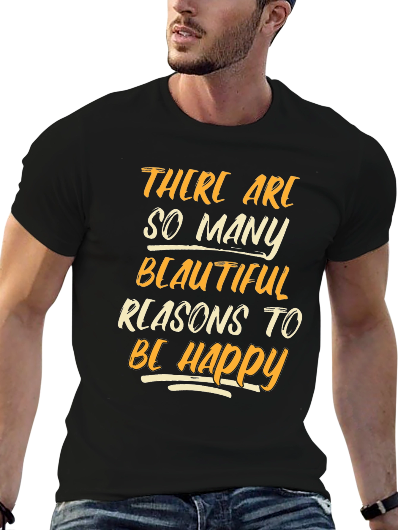 Be Happy T-Shirt - Inspirational Graphic Tee