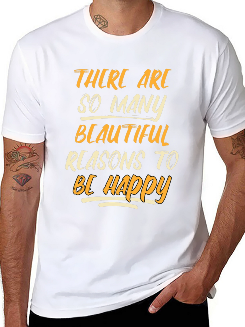 Be Happy T-Shirt - Inspirational Graphic Tee