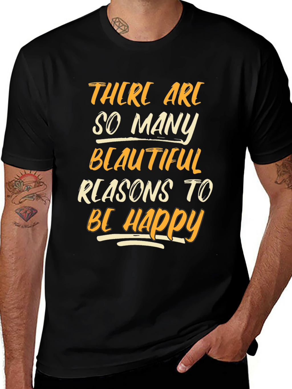 Be Happy T-Shirt - Inspirational Graphic Tee