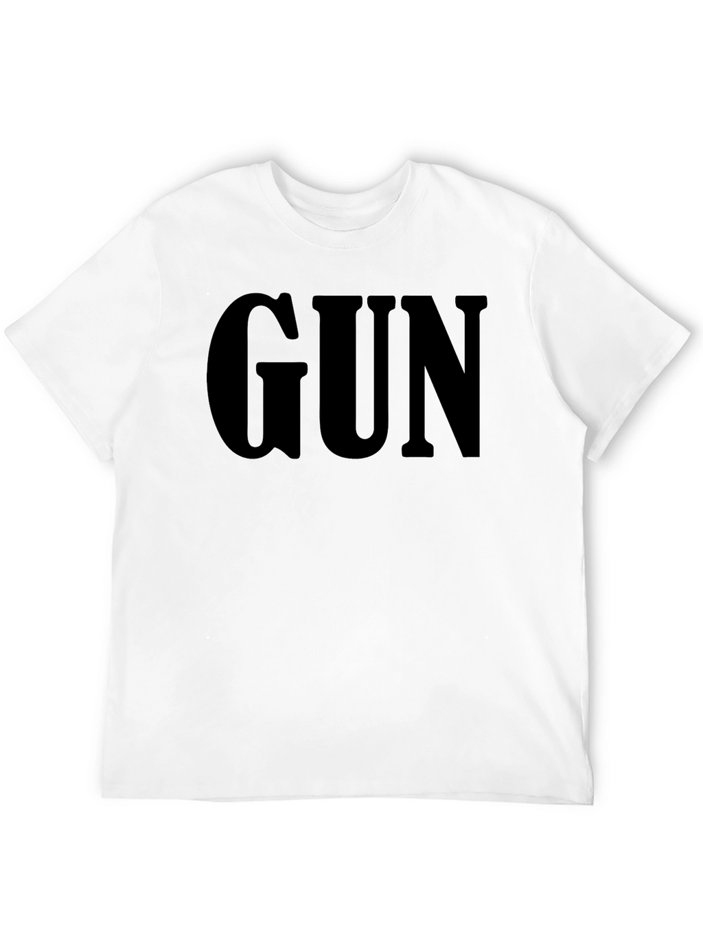 Mens GUN Graphic Print Black T-Shirt