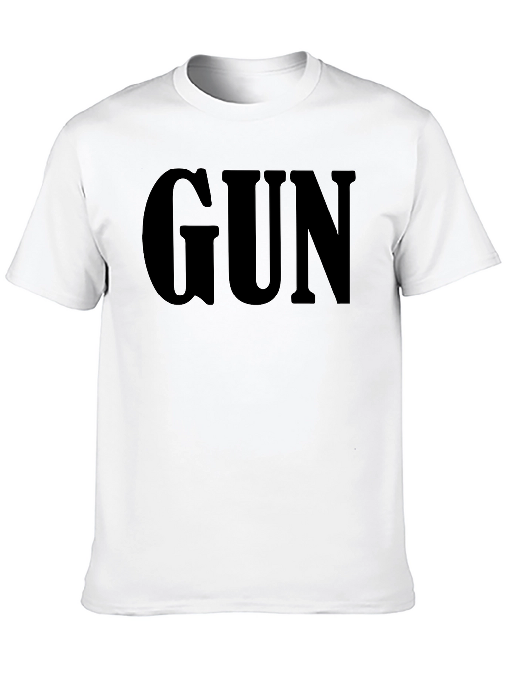 Mens GUN Graphic Print Black T-Shirt