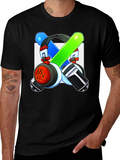 Cool Graphic Tee - Headphones & Light Saber Design