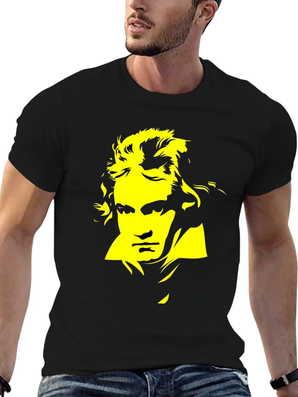 Beethoven Graphic Tee - Black Stylish T-Shirt