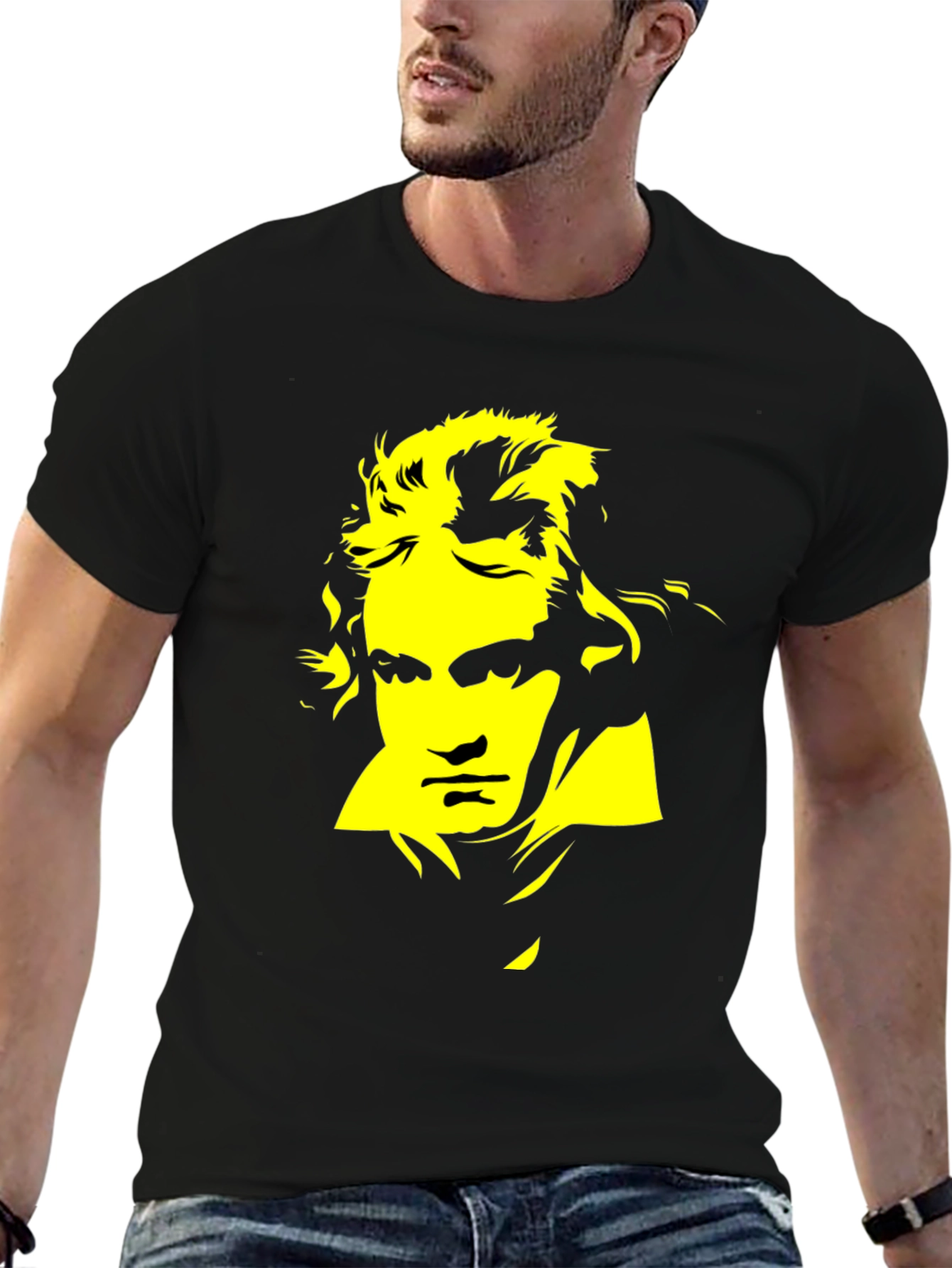 Beethoven Graphic Tee - Black Stylish T-Shirt