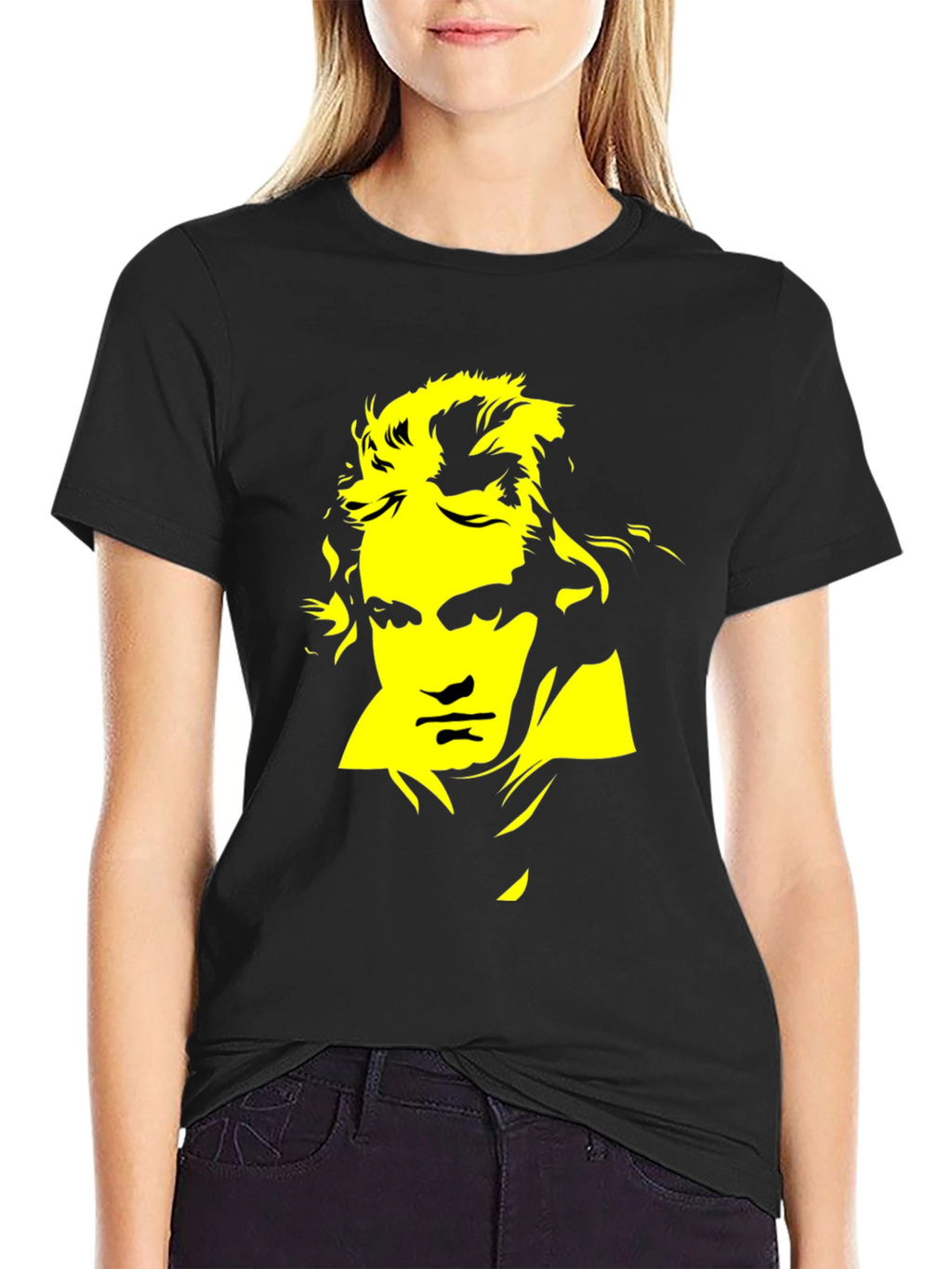 Beethoven Graphic Tee - Black Stylish T-Shirt