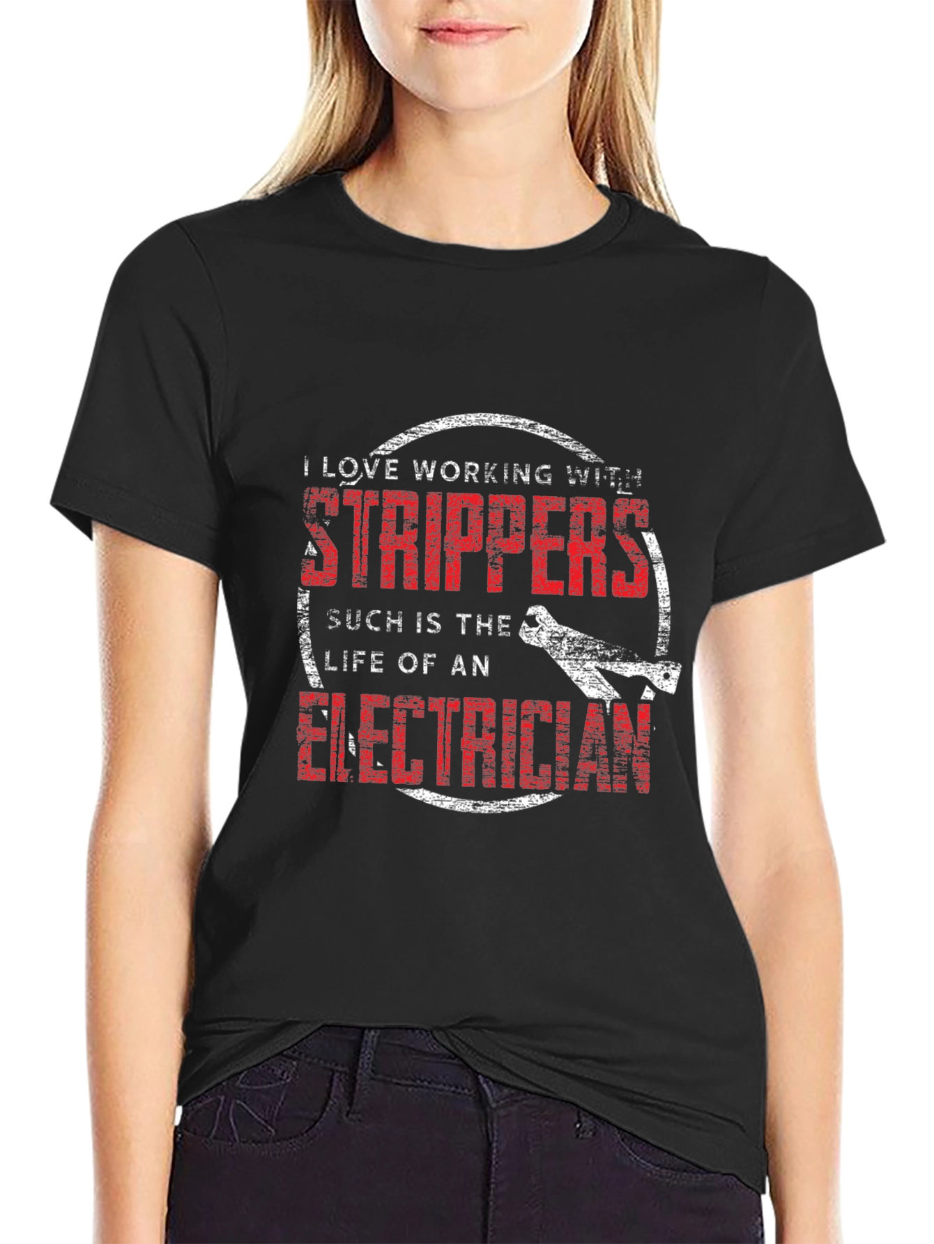 Electrician Stripper T-Shirt - Funny Work Tee