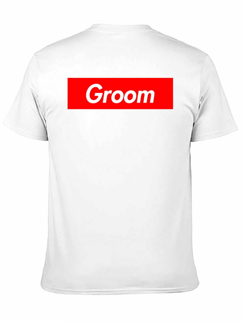 Groom Crew Tee - Bold Red Graphic