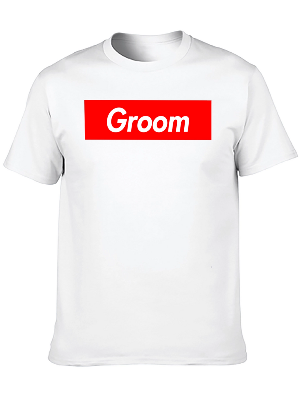 Groom Crew Tee - Bold Red Graphic