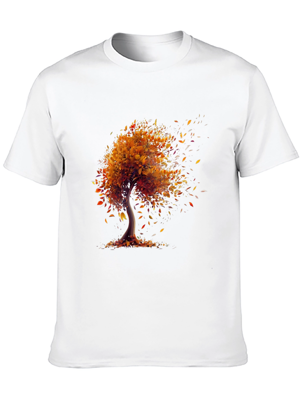 Autumn Tree Graphic Tee - Stylish Black Shirt