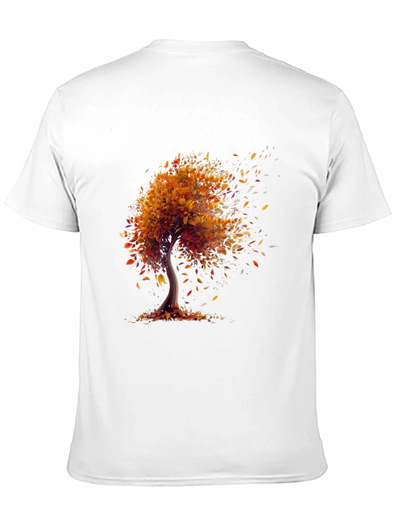 Autumn Tree Graphic Tee - Stylish Black Shirt