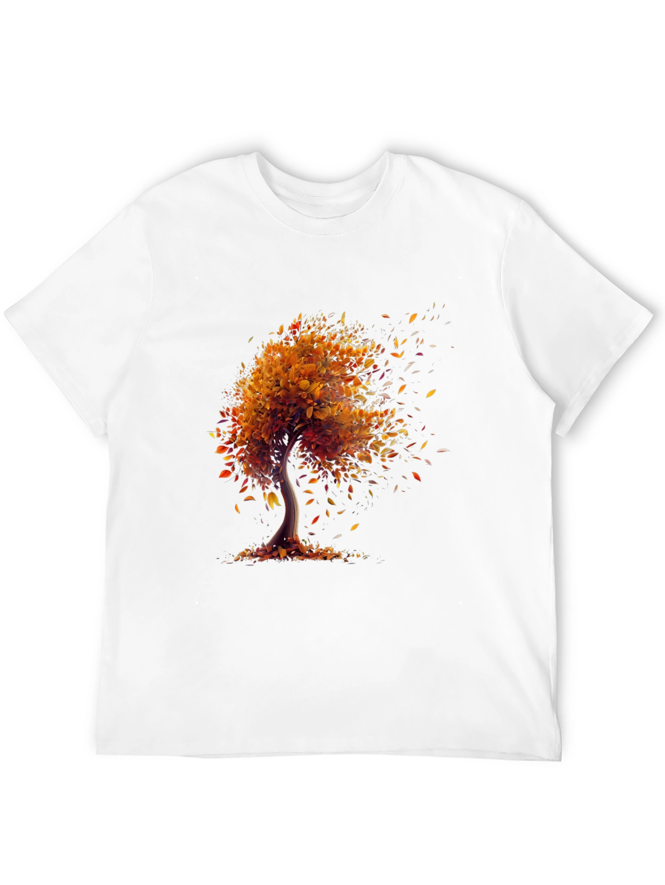 Autumn Tree Graphic Tee - Stylish Black Shirt