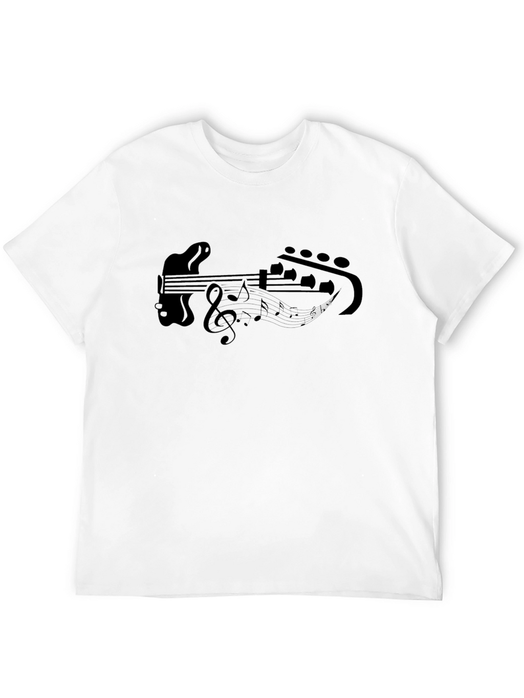 Musical Guitar T-Shirt - Black Cotton Tee