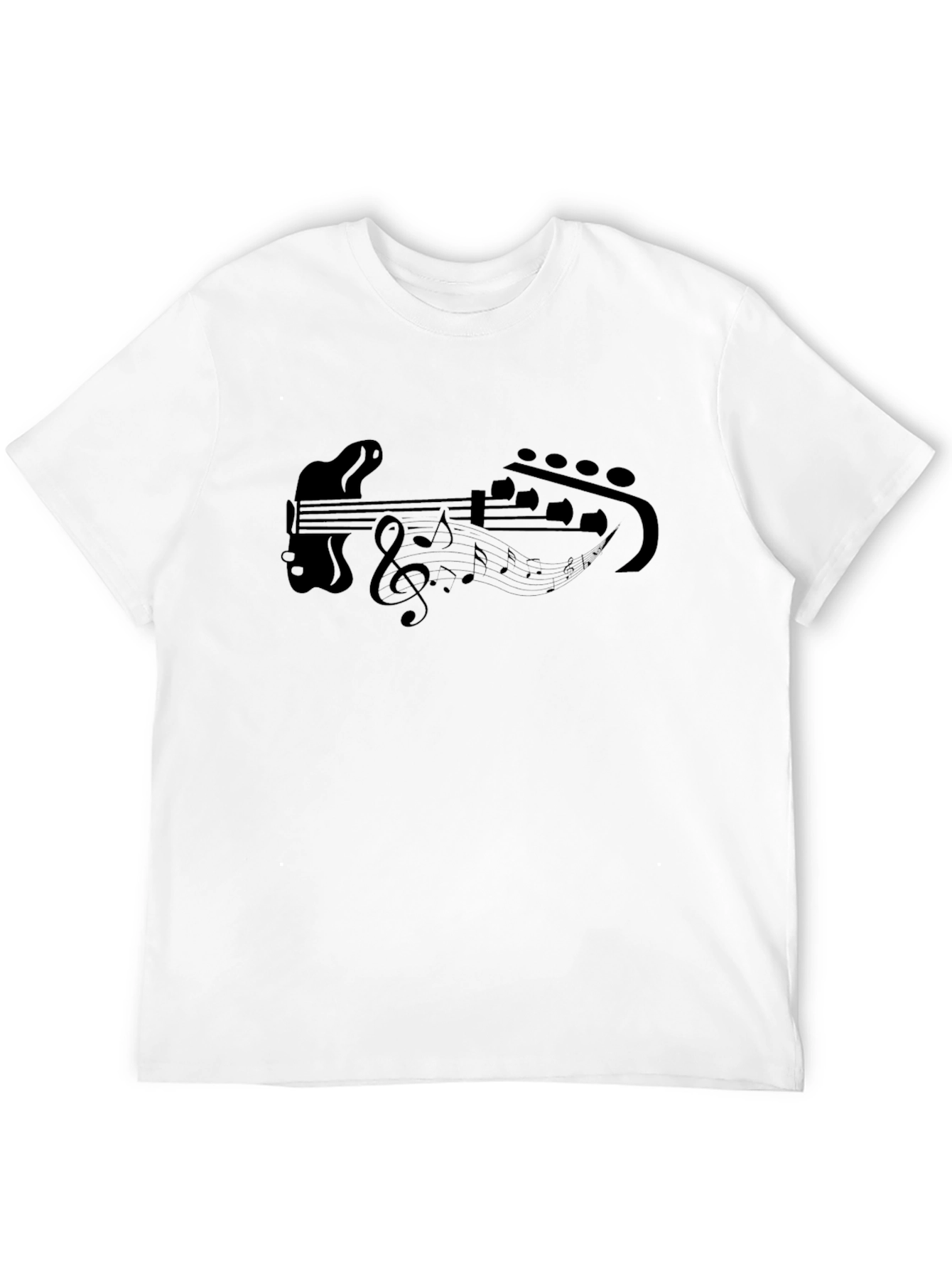 Musical Guitar T-Shirt - Black Cotton Tee