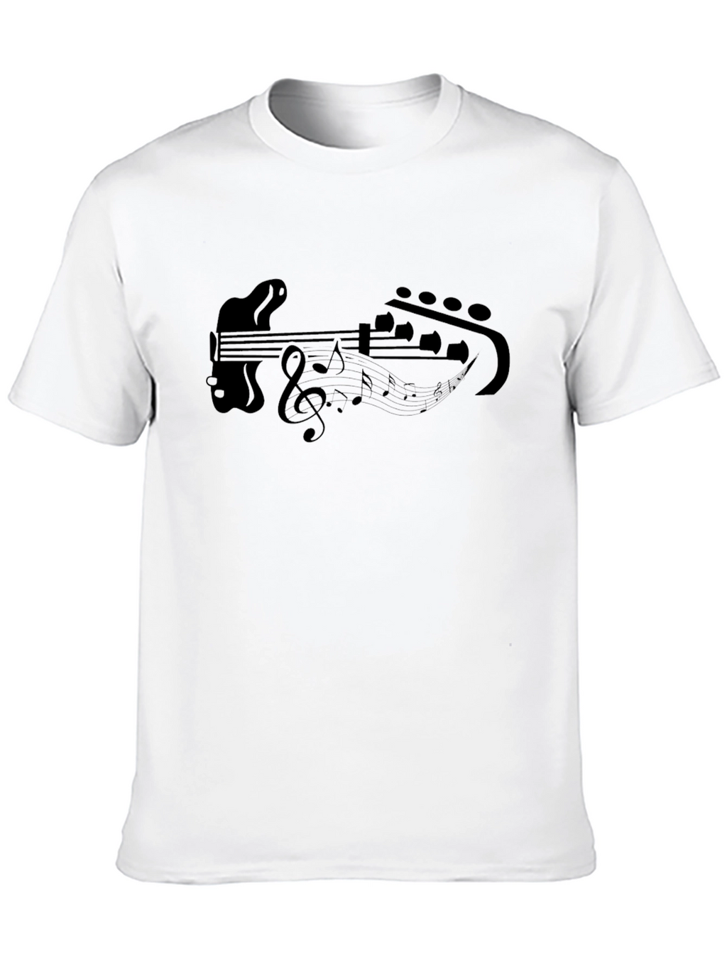 Musical Guitar T-Shirt - Black Cotton Tee