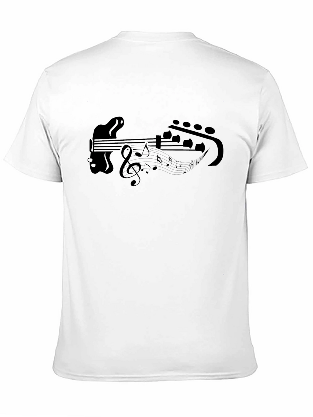 Musical Guitar T-Shirt - Black Cotton Tee