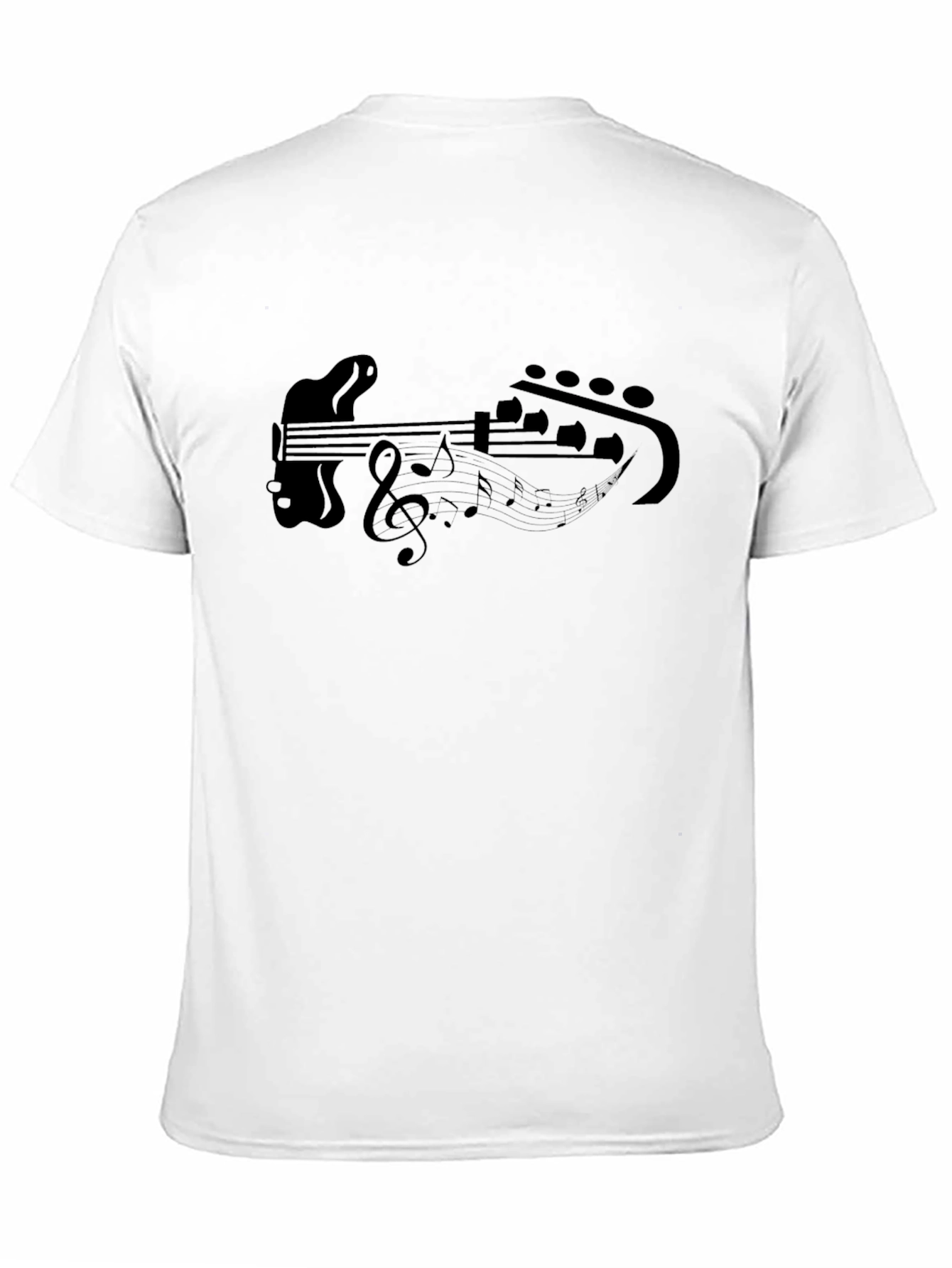 Musical Guitar T-Shirt - Black Cotton Tee