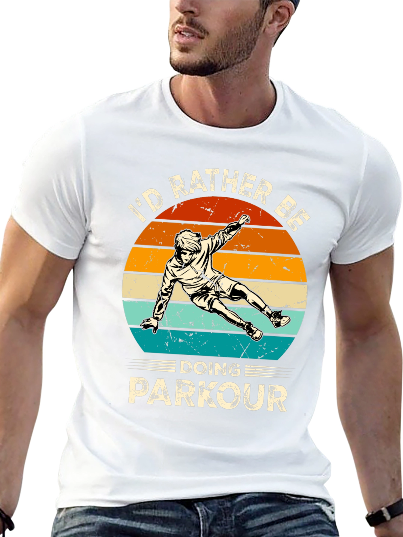 Parkour Graphic Tee: Id Rather Be Doing Parkour Shirt
