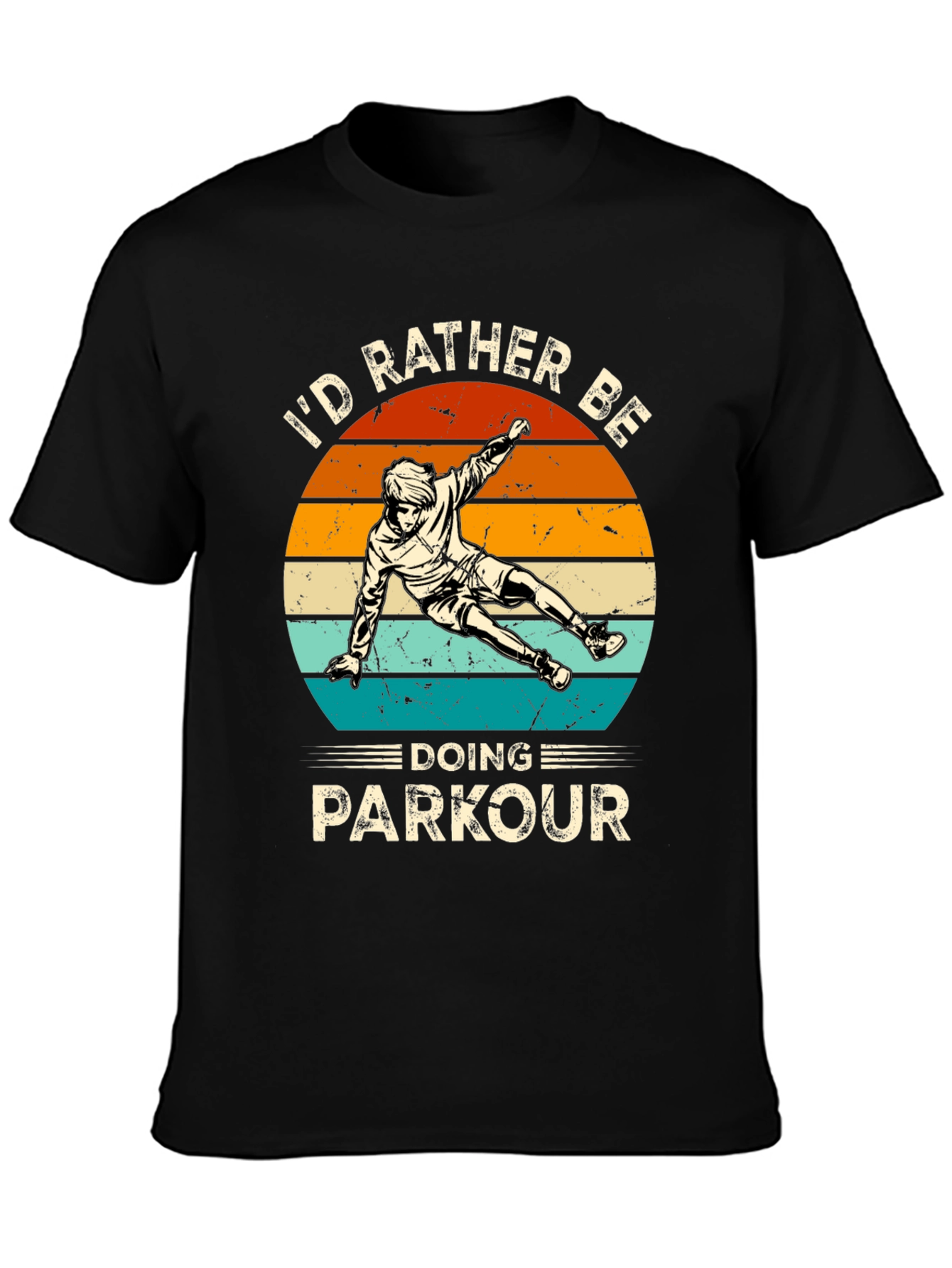 Parkour Graphic Tee: Id Rather Be Doing Parkour Shirt