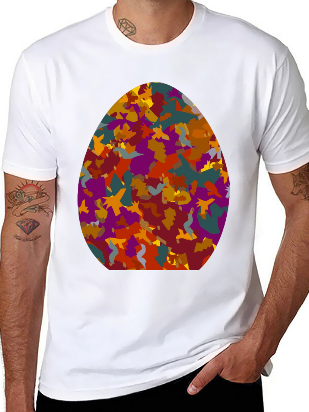 Abstract Egg Graphic T-Shirt