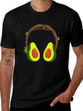 Avocado Headphone Graphic T-Shirt