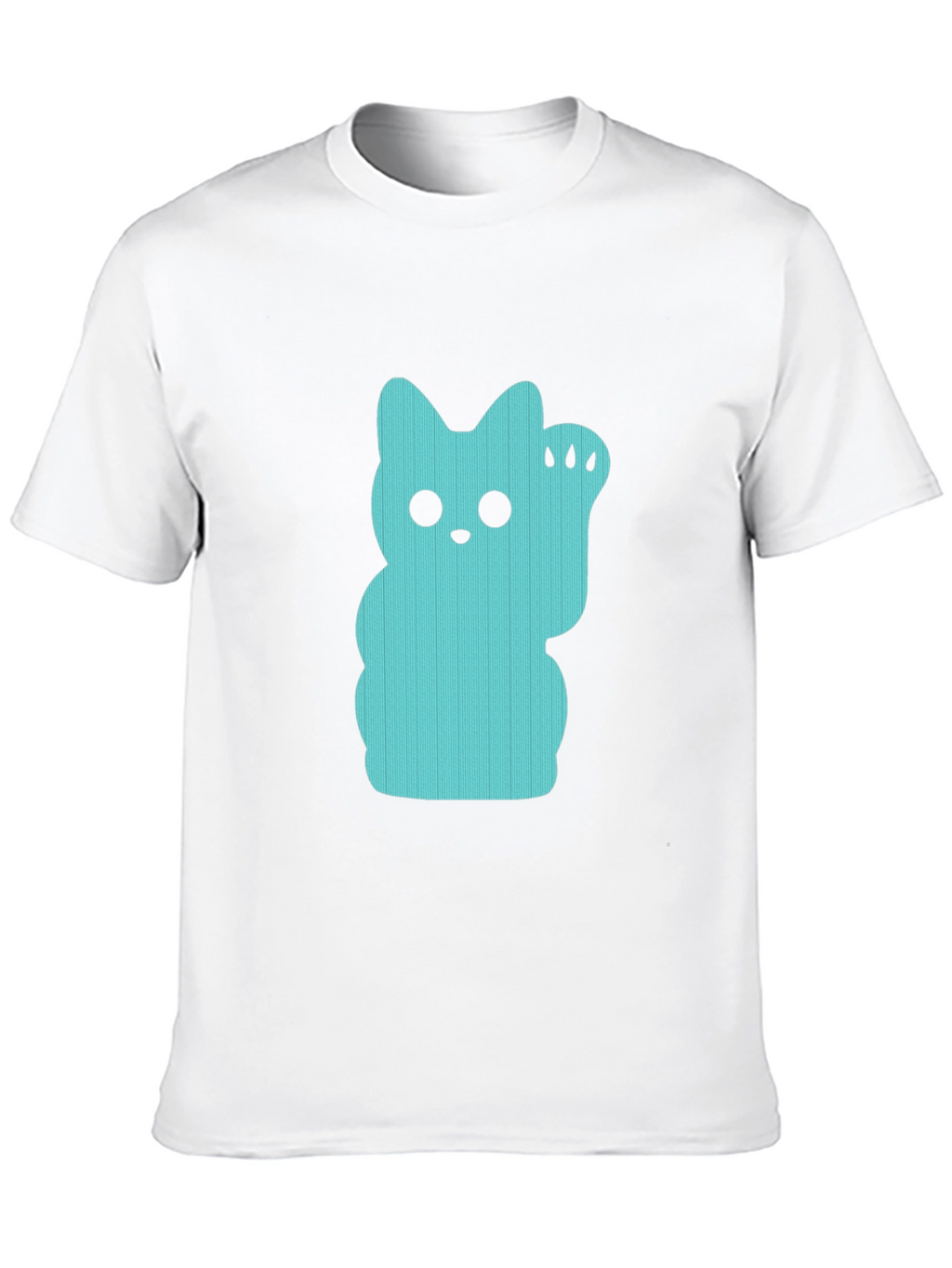Lucky Cat Graphic Tee - Black Crew Neck