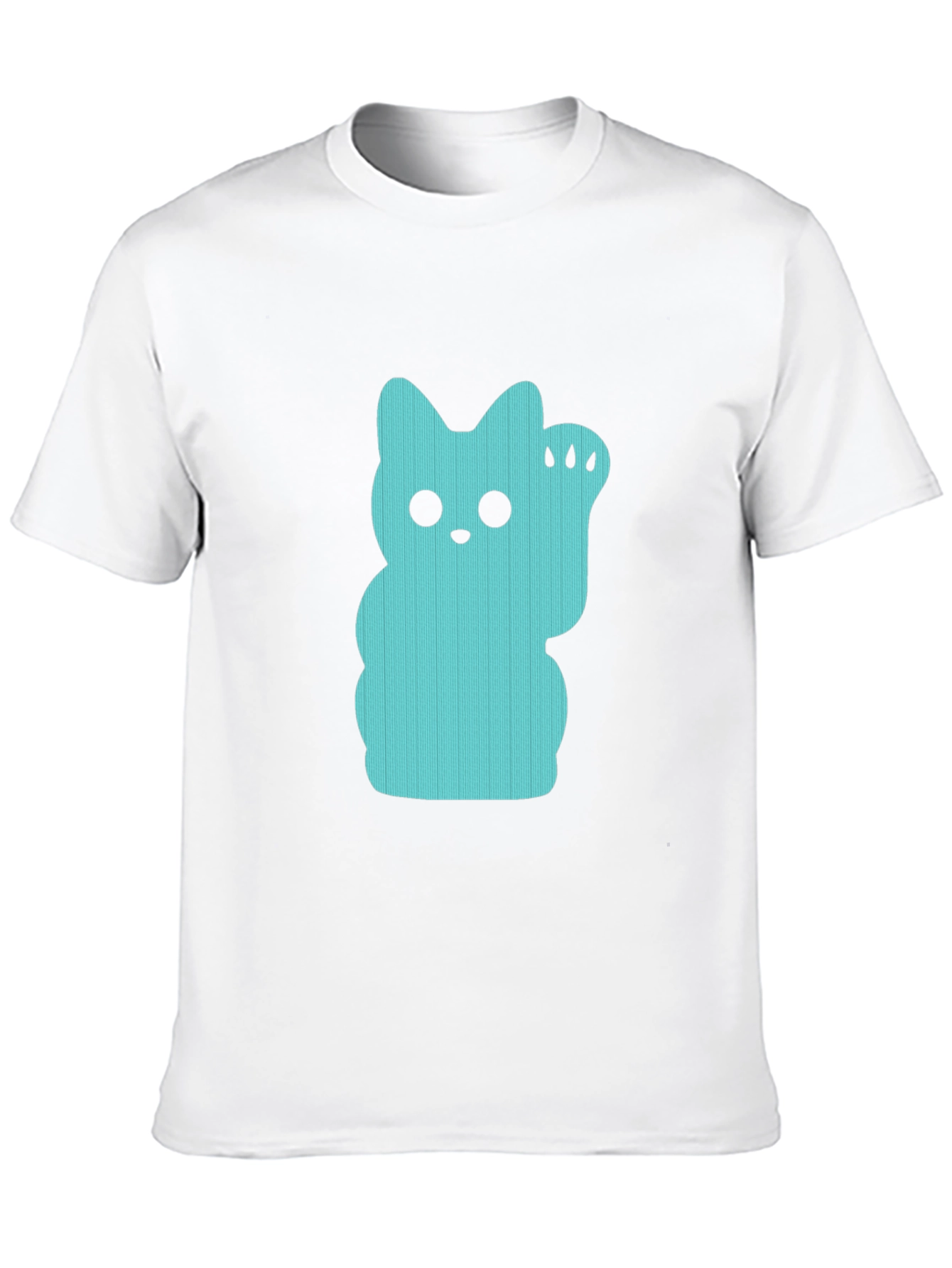 Lucky Cat Graphic Tee - Black Crew Neck