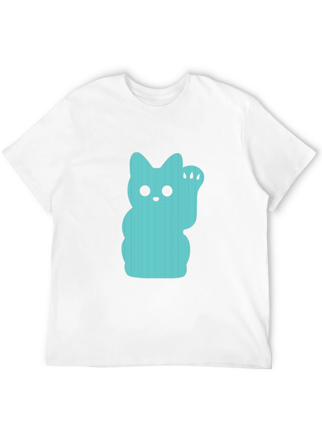 Lucky Cat Graphic Tee - Black Crew Neck