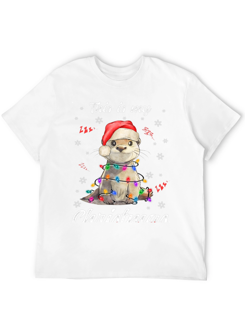 Festive Otter Christmas T-Shirt