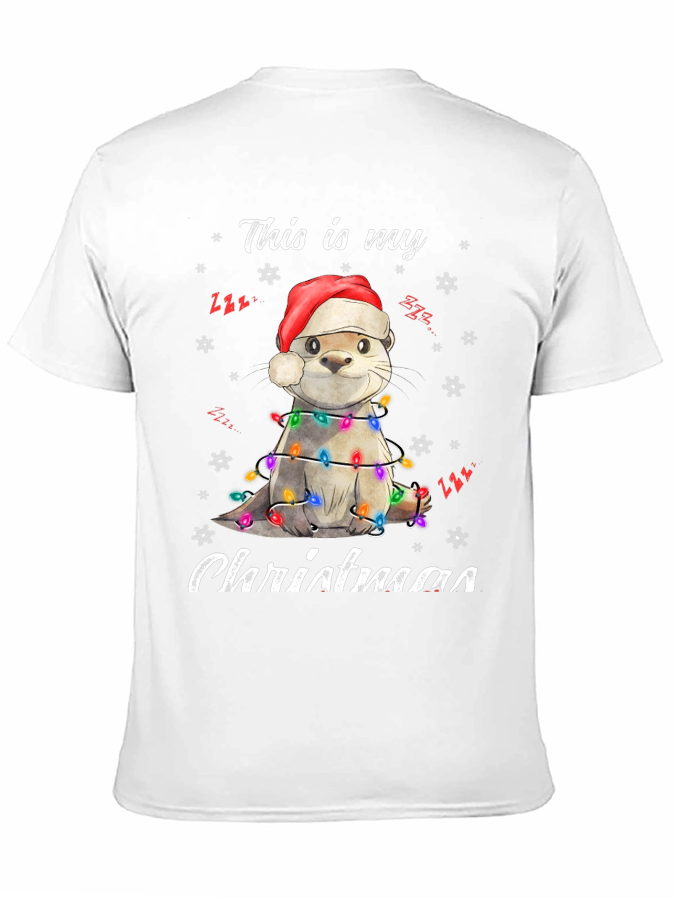 Festive Otter Christmas T-Shirt