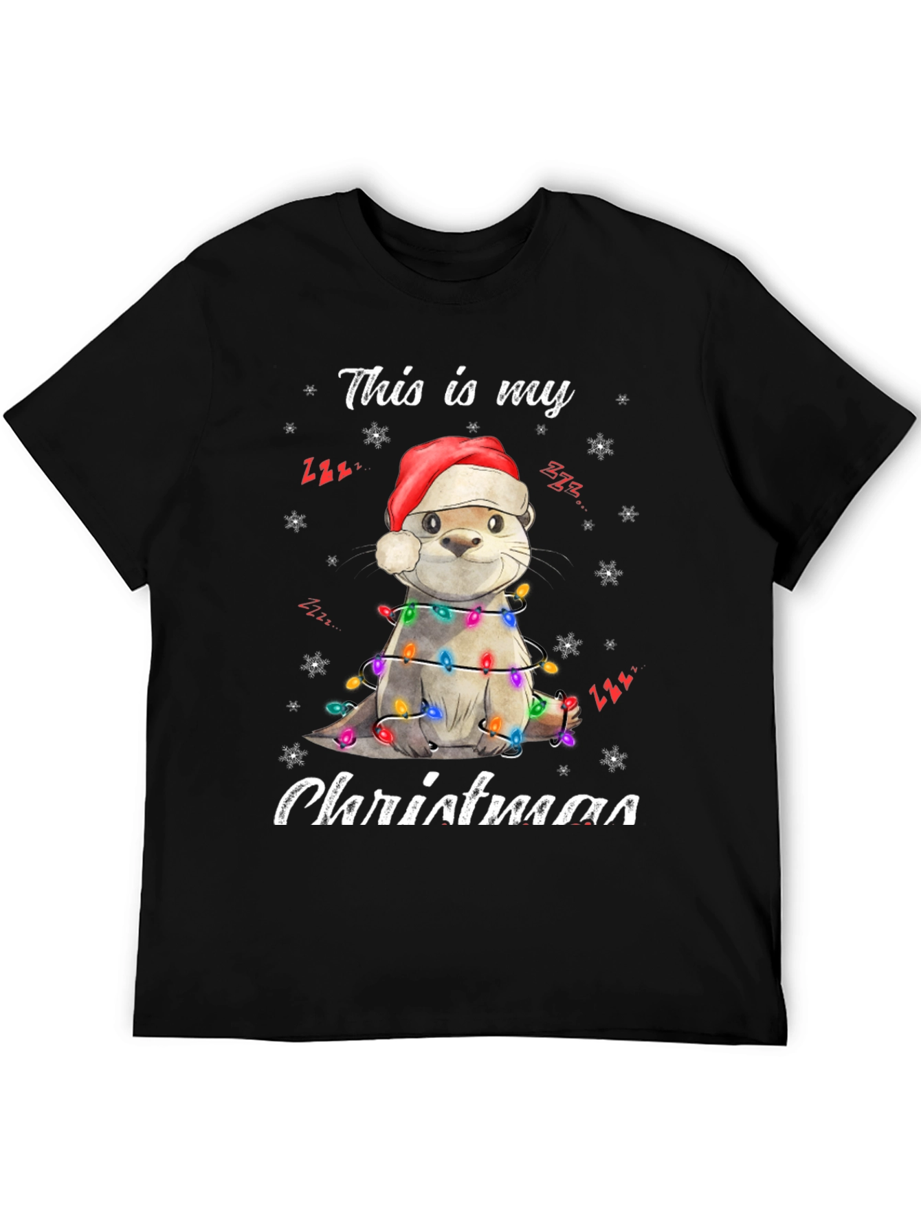 Festive Otter Christmas T-Shirt