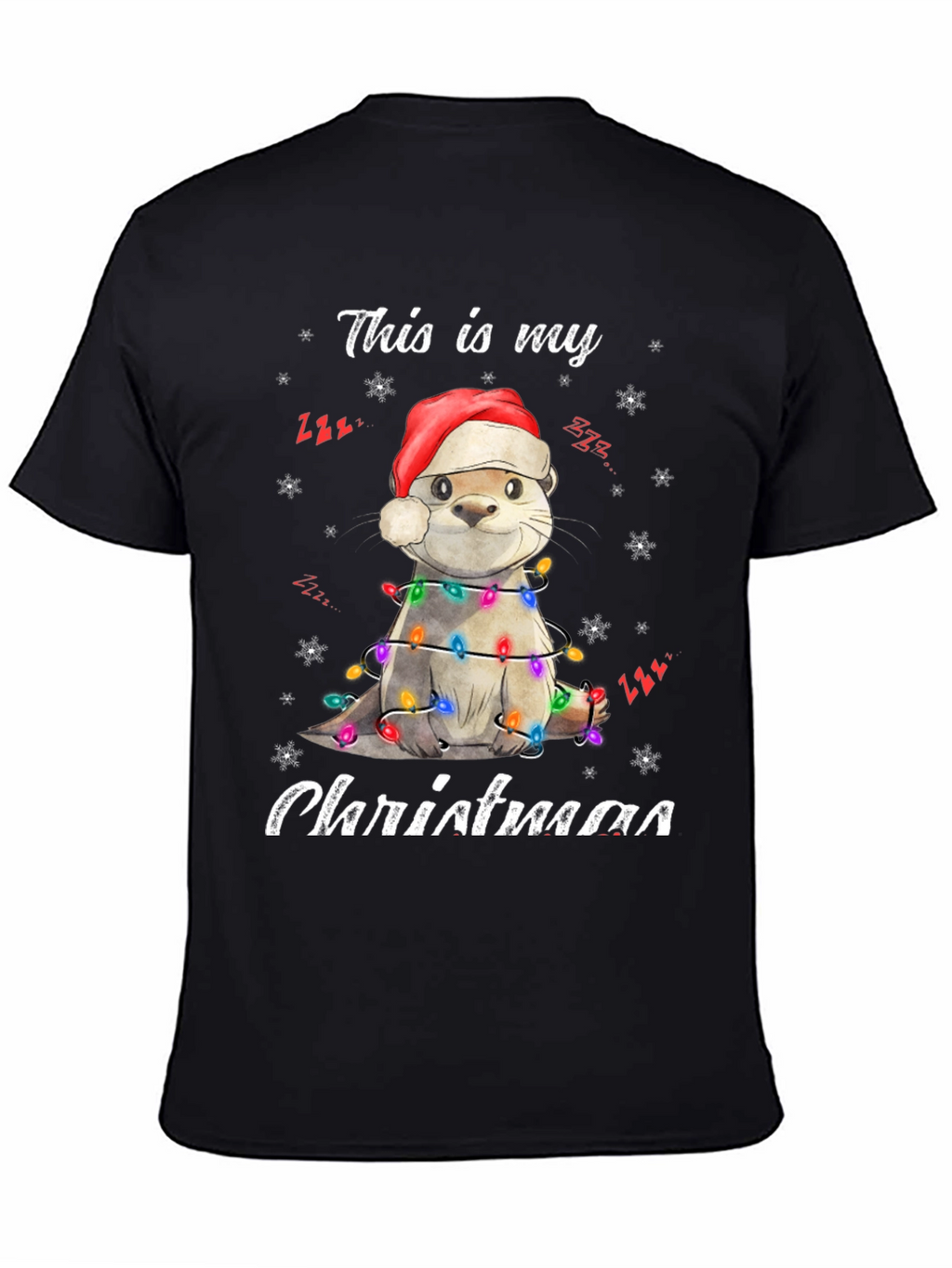 Festive Otter Christmas T-Shirt