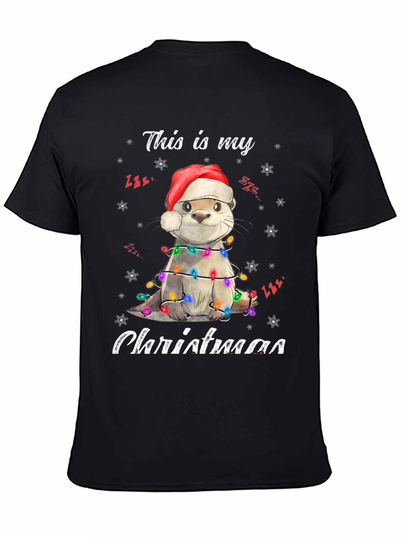 Festive Otter Christmas T-Shirt