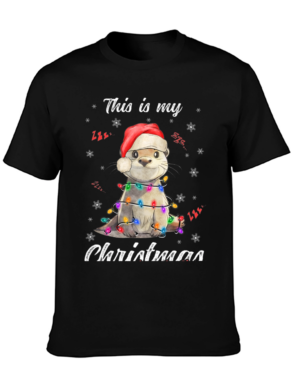 Festive Otter Christmas T-Shirt