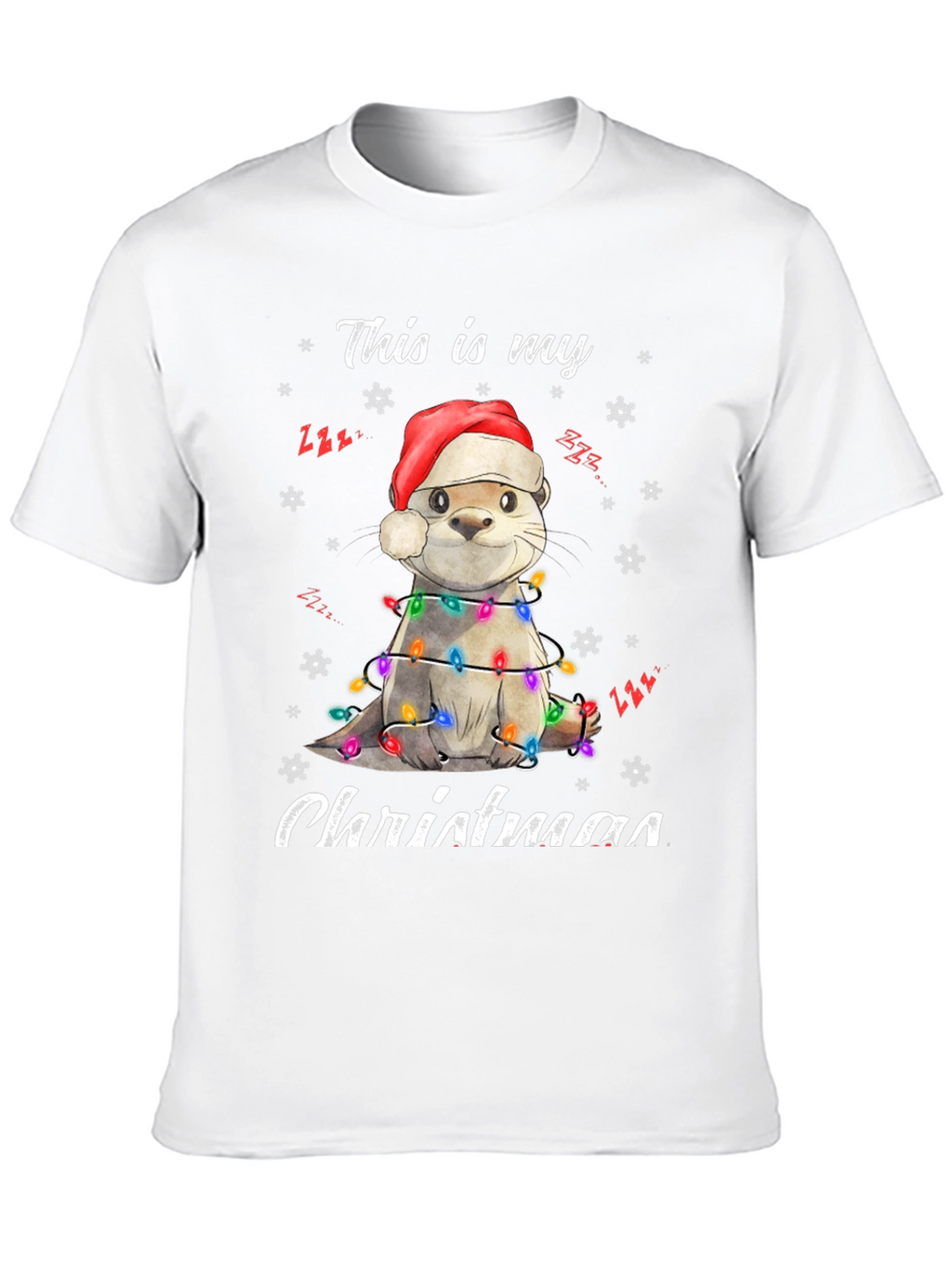 Festive Otter Christmas T-Shirt