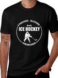 Stressed Blessed Ice Hockey Obsessed T-Shirt