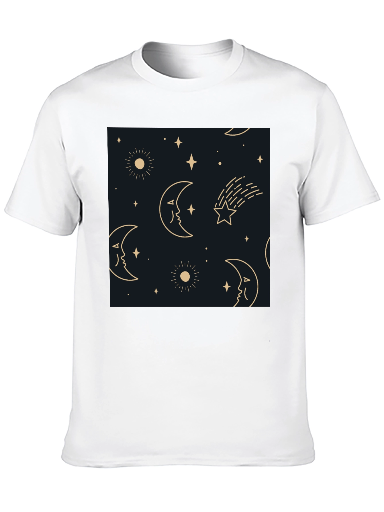 Celestial Dreamscape Tee - Stars Moons Comfort
