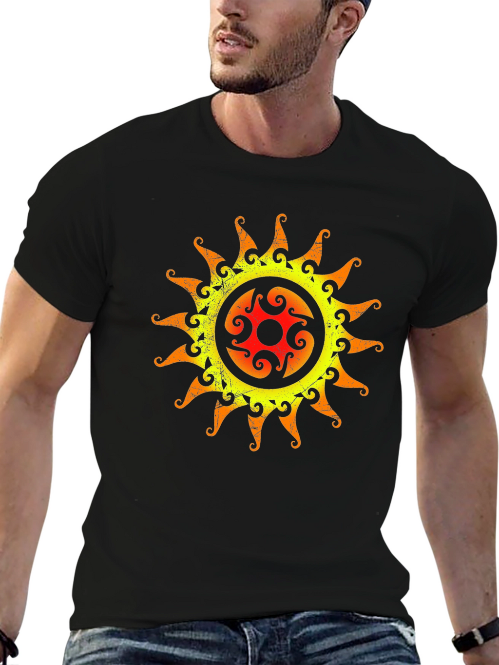 Sunburst Graphic Tee - Stylish & Unique