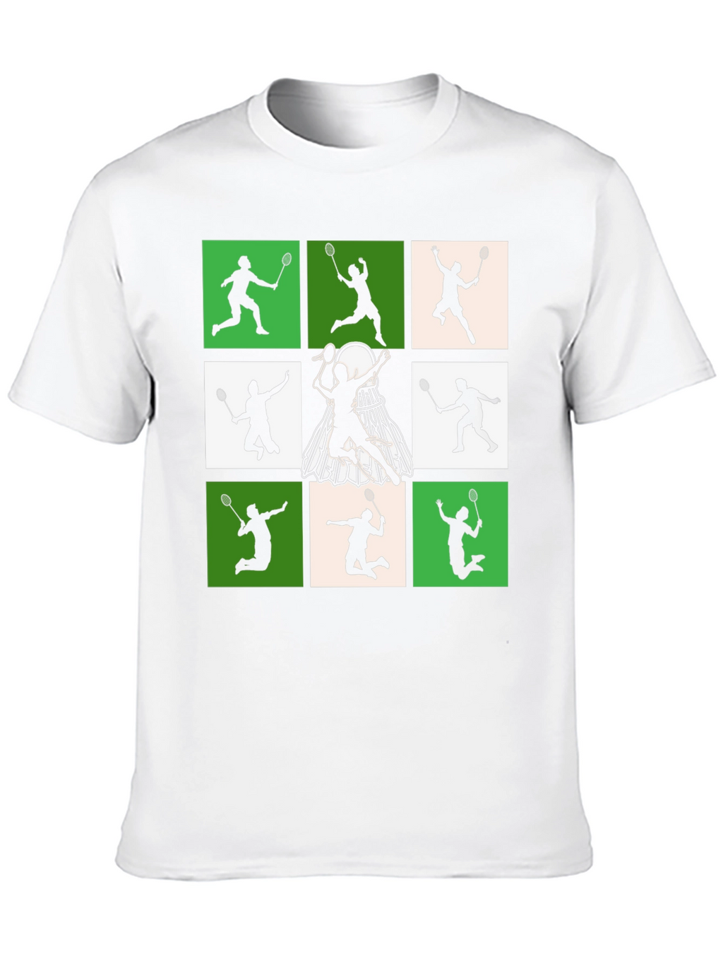 Badminton Player Silhouette Graphic Tee