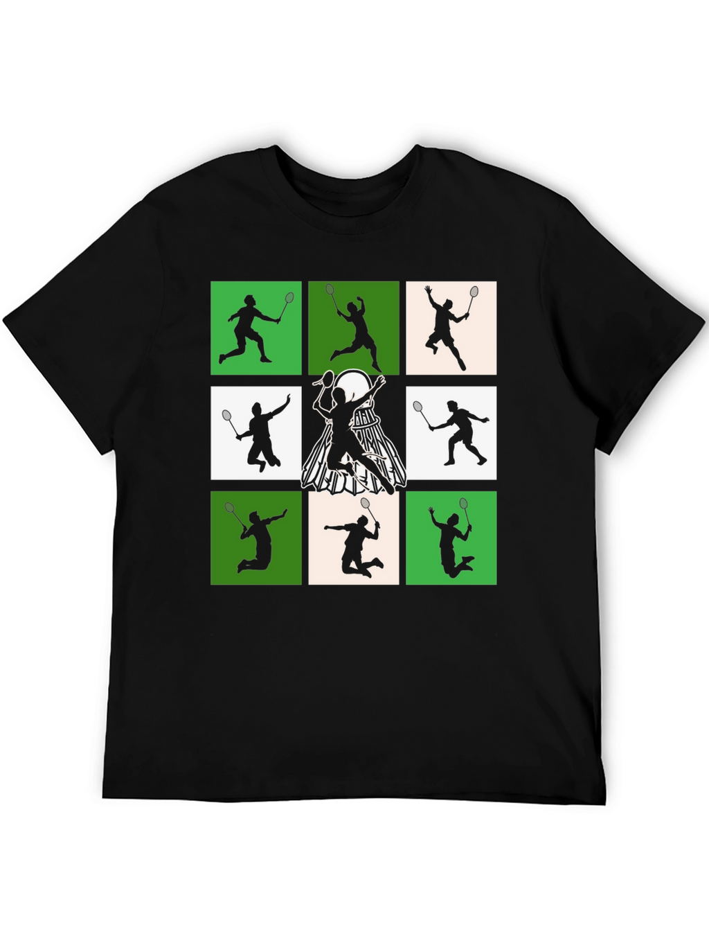 Badminton Player Silhouette Graphic Tee